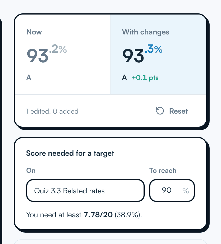 What-if in Klar